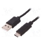 Cablu USB A mufa, USB C mufa, USB 2.0, lungime 1.5m, {{Culoare izolaţie}}, QOLTEC - 50489