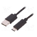 Cablu USB A mufa, USB C mufa, USB 2.0, lungime 1.8m, {{Culoare izolaţie}}, QOLTEC - 50484