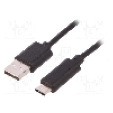 Cablu USB A mufa, USB C mufa, USB 2.0, lungime 1.8m, {{Culoare izolaţie}}, QOLTEC - 50484