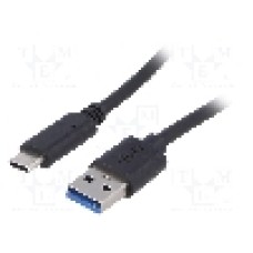 Cablu USB A mufa, USB C mufa, USB 3.0, lungime 0.5m, negru, AKYGA - AK-USB-24