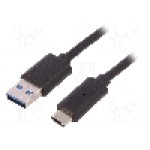 Cablu USB A mufa, USB C mufa, USB 3.0, lungime 1.2m, {{Culoare izolaţie}}, QOLTEC - 50491