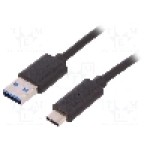 Cablu USB A mufa, USB C mufa, USB 3.0, lungime 1.5m, {{Culoare izolaţie}}, QOLTEC - 50492