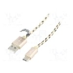 Cablu USB A mufa, USB C mufa, {{Versiune}}, lungime 2m, negru-maro, LOGILINK - CU0135