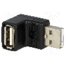 Cablu USB A mufa in unghi, USB A soclu, USB 2.0, lungime {{Lungime cablu}}, {{Culoare izolaţie}}, Goobay - 68920