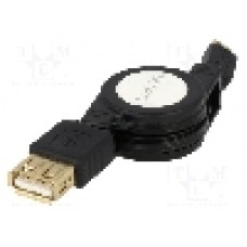 Cablu USB A soclu, USB B micro mufa, OTG, USB 2.0, lungime 0.75m, negru, LOGILINK - AA0069