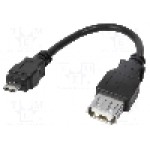 Cablu USB A soclu, USB B micro mufa, USB 2.0, lungime 80mm, {{Culoare izolaţie}}, LOGILINK - AU0030