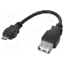 Cablu USB A soclu, USB B micro mufa, USB 2.0, lungime 80mm, {{Culoare izolaţie}}, LOGILINK - AU0030