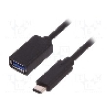 Cablu USB A soclu, USB C mufa, USB 3.0, lungime 0.5m, {{Culoare izolaţie}}, QOLTEC - 50486