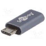 Cablu USB B micro mufa, USB C soclu, USB 2.0, lungime {{Lungime cablu}}, {{Culoare izolaţie}}, Goobay - 55553