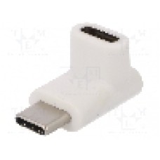 Cablu USB C mufa in unghi, USB C soclu, USB 3.0, lungime {{Lungime cablu}}, {{Culoare izolaţie}}, Goobay - 55557