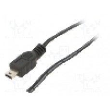 Cablu cabluri, USB B mini mufa, USB 2.0, lungime 1.3m, negru, QOLTEC - 27894