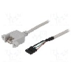 Cablu conector 5pin, USB A soclu, USB 2.0, lungime 0.5m, {{Culoare izolaţie}}, BQ CABLE - USBAJ-1