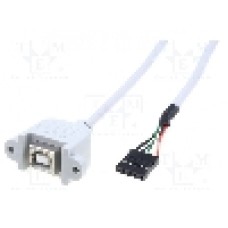 Cablu conector 5pin, USB B soclu, USB 2.0, lungime 1m, {{Culoare izolaţie}}, BQ CABLE - USBBJ-1