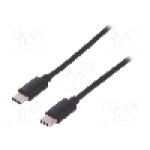 Cablu din ambele parţi, USB C mufa, USB 2.0, lungime 1.8m, negru, ASSMANN - AK-300138-018-S