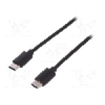 Cablu din ambele parţi, USB C mufa, USB 2.0, lungime 1m, negru, ASSMANN - AK-300138-010-S