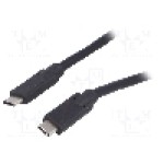 Cablu din ambele parţi, USB C mufa, USB 3.0, lungime 1m, negru, AKYGA - AK-USB-25
