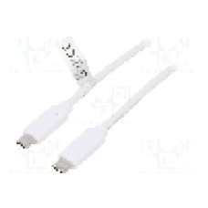 Cablu din ambele parţi, USB C mufa, USB 3.1, lungime 0.5m, alb, LOGILINK - CU0130