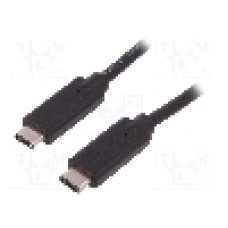 Cablu din ambele parţi, USB C mufa, USB 3.1, lungime 1m, {{Culoare izolaţie}}, QOLTEC - 50501