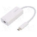 Cablu mini DisplayPort soclu, USB C mufa, {{Versiune}}, lungime 0.15m, {{Culoare izolaţie}}, LOGILINK - UA0360