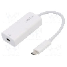 Cablu mini DisplayPort soclu, USB C mufa, {{Versiune}}, lungime 0.15m, {{Culoare izolaţie}}, LOGILINK - UA0360