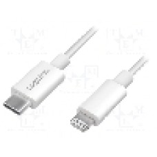 Cablu mufa Apple Lightning, USB C Power Delivery, USB 2.0, lungime 1m, alb, LOGILINK - UA0359