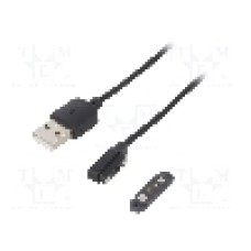 Cablu pogo pin, USB A mufa, USB 3.0, lungime 0.65m, {{Culoare izolaţie}}, {{Producator}} - 