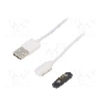 Cablu pogo pin, USB A mufa, USB 3.0, lungime 1m, {{Culoare izolaţie}}, {{Producator}} - 