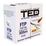 CABLU FTP CAT 5E CUPRU 0.52MM 305M TED ELECTR - KAB-TED8 CABLU FTP CAT 5E CUPRU 0.52MM 305M TED ELECTR - KAB-TED8