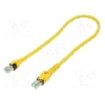 Patch cord Cat 6a, S/FTP, conexiune 1:1, 0.5m, HARTING - 09488447745005