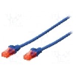 Cablu patch cord, Cat 6, lungime 0.5m, U/UTP, DIGITUS - DK-1617-005/B