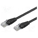 Patch cord Cat 5e, U/UTP, conexiune 1:1, 0.5m, DIGITUS - DK-1511-005/BLACK Patch cord Cat 5e, U/UTP, conexiune 1:1, 0.5m, DIGITUS - DK-1511-005/BLACK