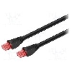 Patch cord Cat 6, U/UTP, conexiune 1:1, 60m, Goobay - 55438