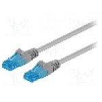 Patch cord Cat 6a, U/UTP, conexiune 1:1, rotund, 1.5m, Goobay - 55420