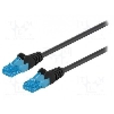 Patch cord Cat 6a, U/UTP, conexiune 1:1, rotund, 1m, Goobay - 55406