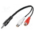 Cablu Jack - RCA, 0.2m, Goobay - 50600