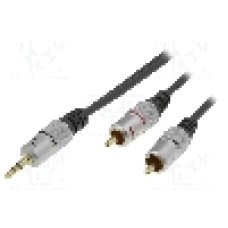 Cablu Jack tata la RCA x 2 tata, 1.8m, PROLINK, T109143