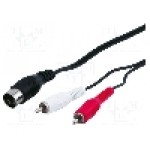Cablu RCA - DIN, 1.5m, Goobay - 50014