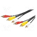 Cablu RCA - RCA, 10m, Goobay - 50310