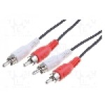 Cablu RCA - RCA, 2.5m, Goobay - 50029
