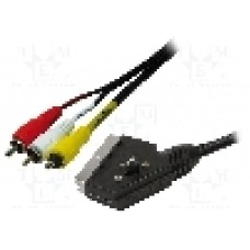 Cablu RCA - SCART, 2m, LOGILINK - CA1029