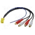 ISO mini mufa, RCA soclu x4, 6 pini - 