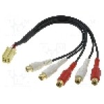 ISO mini mufa, RCA soclu x5, 6 pini - 