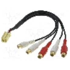 ISO mini mufa, RCA soclu x5, 6 pini - 