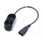 Cablu alimentare AC, 0.3m, 3 fire, culoare negru, CEE 7/5 (E) priza, IEC C14 tata, JONEX - WN217-3/07/0.3BK-2