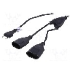 Cablu alimentare AC, 1.2m, 2 fire, culoare negru, CEE 7/16 (C) mufa, CEE 7/16 (C) soclu x2, AKYGA - AK-RD-05A