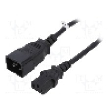 Cablu alimentare AC, 1.2m, 3 fire, culoare negru, IEC C13 mama, IEC C20 tata, QOLTEC - 53991