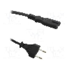 Cablu alimentare AC, 1.4m, 2 fire, culoare negru, CEE 7/16 (C) mufa, IEC C7 mama, QOLTEC - 50547