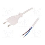 Cablu alimentare AC, 1.5m, 2 fire, culoare alb, cabluri, CEE 7/16 (C) mufa, LOGILINK - CP138
