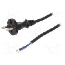 Cablu alimentare AC, 1.5m, 2 fire, culoare negru, cabluri, CEE 7/17 (C) mufa, PLASTROL - W-98336