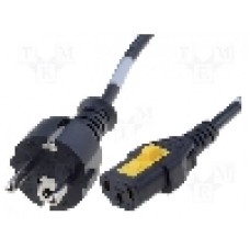 Cablu alimentare AC, 1.5m, 3 fire, culoare negru, CEE 7/7 (E/F) mufa, IEC C13 mama, SCHURTER - 6051.2063